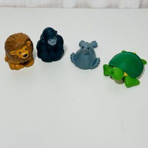 Fisher Price Zoo Talkers Animals Lion, Gorilla, Seal, and Turtle Lot of 4